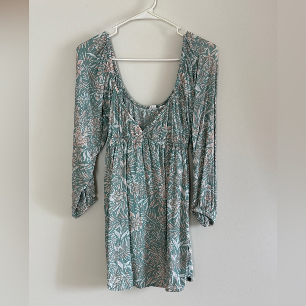Roxy Floral Blue and Pink Dress